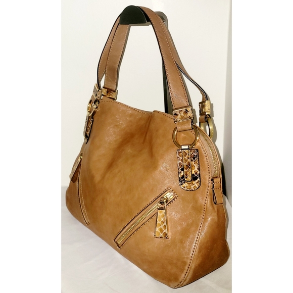 Michael Kors British Tan Leather Matilda Satchel Bag - Picture 7 of 10